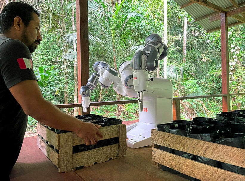 VÄRLDENS MEST AVLÄGSNA ROBOT AUTOMATISERAR PROJEKT FÖR ÅTERPLANTERING AV AMAZONAS REGNSKOG